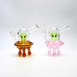 Tubo de água de vidro Bong de 5 polegadas Dab Rig com Alien Perc Tubo de vidro de borosilicato de alta qualidade