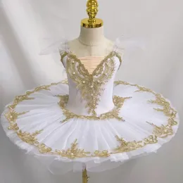 Dancewear profissional vestido tutu de balé para crianças roupa de balé para meninas panqueca tutu bailarina vestido de cisne balé cos traje show de palco 231124