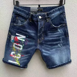 Dsq2 jeans män kort jean mens lyxdesigner mager rippade cool kille kausal hål denim mode märke fit jeans man tvättade byxor 20206
