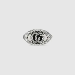 Projektant Love Ring 925 Srebrny pierścionek klasyczny vintage Pierścionek Wedding Ladies and Men Luxury Biżuteria Tytanowa stal nigdy nie zniszczona nie alergiczna