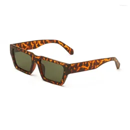 Occhiali da sole Retro Fashion Square Frame Leopard Men And Women 2023 UV400 Vendita