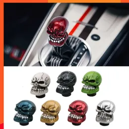 Nova corrida crânio forma cabeça shift knob acessórios do carro decoração manual engrenagem vara shifter alavanca botão de mudança de engrenagem dia das bruxas