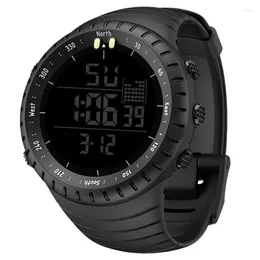 손목 시계 업그레이드 스포츠 스포츠 디지털 시계 남성 스포츠 감시 스톱워치 군사 LED 전자 시계 손목