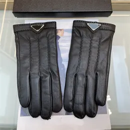 Projektant pięć palców skórzane rękawiczki zima dla kobiet