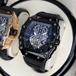 Часы Richarder Milles, швейцарские настоящие, полностью автоматические, механические, мужские, водонепроницаемые, с светящимся календарем, студенческие тенденции, модные, универсальные, в одном стиле