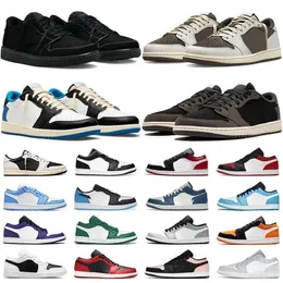 Jumpman 1 Low 1S Men Women Basketball Shoes Dark Mocha Fragment White Tan Camo Wolf Gray Olive Obled Concord Bred Shadow Toe Mens Mens Sheals Sneakers