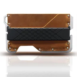 Korthållare Fashion Brand RFID Aluminium Metal Holder Business Minimalist Smart Wallet for Man ID Credit Badge 20212716