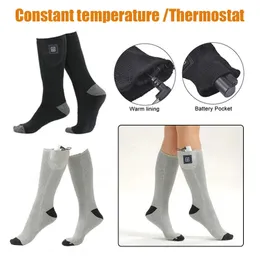 Sportsocken Wintersport Wiederaufladbare elektrisch beheizte Socken 7,4 V batteriebetriebene Thermosocken für Camping Reiten Wandern 231124