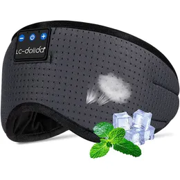 Schlafmaske Augenmaske, Bluetooth-Schlafkopfhörer mit drahtlosen Bluetooth 5 2-Kopfhörern, Damen-Herren-Augenmaske mit dünnen Lautsprechern Schlafkopfhörer