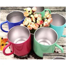 Mugs 12 Oz Stainless Steel Wine Cup Double Wall Vacuum Insated Beer Mug Baseball Mugs Fast Glasses Drop Delivery Home Garden Kitchen, Otyhk