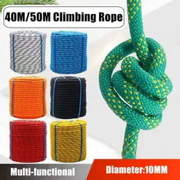 Kletterseile 40M/50M Outdoor-Kletterseil 10mm Fluchtseil Eiskletterwerkzeug Feuerrettung Fallschirmseil Heimnotfallausrüstung 231124