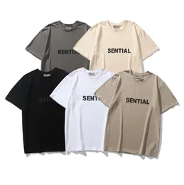 여름 남자 여성 에센스 티셔츠 디자이너 Essen 캐주얼 셔츠 고급 반바지 tshirts eSsentail 가슴 인쇄 패션 레터 탑 Tees Essentiel 티셔츠 미국 S-XL