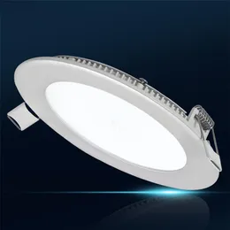 Ultra İnce Dimmable LED panel Downlight 6W Yuvarlak LED Tavan Gömülü Işık AC110-220V LED Panel Light249h