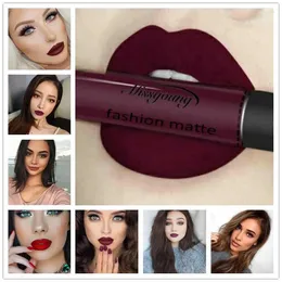 Lip glassa glassa velluto opaco 18 colori cosmetici tinta cosmetica nera rossetto rosso tubo liquido labbra trucco