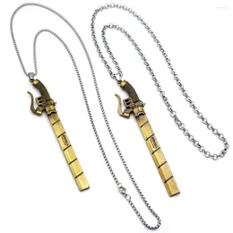 Anhänger Halsketten Anime Angriff auf Titan Halskette Für Frauen Männer Metall Schwert Schmuck Ketten Choker Collares Geschenk