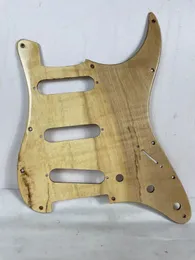 Upgrade and load SSS electric guitar wood guard board Perfect tiger grain maple StainGuitars Wooden Pickguard Guitar Parts Replacement
