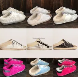 Goldenss Gooses Italy Designer Sneaker Super star Sabot Women fur slippers Casual Shoes Sequin Classic White Do-Old Dirty Star Sneakers australia Winter Wool Shoes