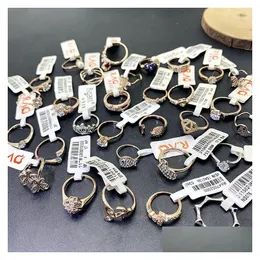 Jewelry Wholesale 50 Mixed Rings Mens And Womens Fashion Diamond Valentines Day Gifts Micro Inlaid Zircon Drop Delivery Part Dhyfs