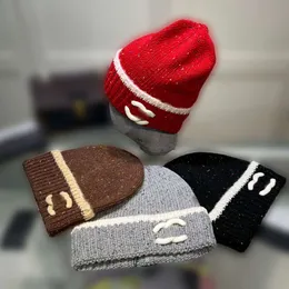 Ball Caps Autumn Winter Warm Knitted Hat Elastic Soft Cashmere Material Solid Color Patch Fashion Pile Trendy Street New Woolen high-quality