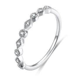 Klusterringar eamti ring silver 925 för kvinna söt tunn finger 5a cz sten bröllopsdag band smycken bagues häll femme