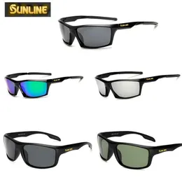 Sunglasses Sunline Polarized Fishing Glasses UV400 Designer Unisex Oval Sun Glasses Anti-lost Rope Fishing Eyewear Riding Sunglasses 231124