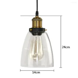 Lampy wiszące Lampa LED Nordic Nowoczesne przemysłowe szklane retro na poddaszu Living Kitchen Jadalnia wisząca światło