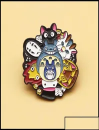 Pins Broschen Pinsbrooches Schmuck Niedliche Charakter-Kollektion Emaille-Pin Gesichtsloser Mann Mein Nachbar Totoro Mix-Abzeichen Kinderbrosche Lo4831235