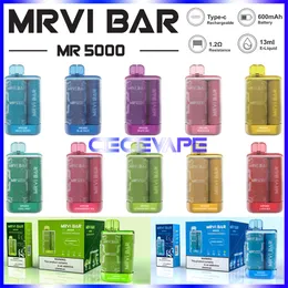 Original Elf MRVI Bar 5000 Puffs Disposable Pod Kit E Cigarette With Rechargeable 600mAh Battery 13ml Prefilled Carts Vape Pen VS Elfworld Bou Bang