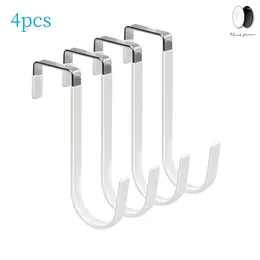 Hooks 4pcs منشفة Rubbe ومعاطف الشماعات غير لاصقة على المطبخ غرفة نوم غرفة الحمام