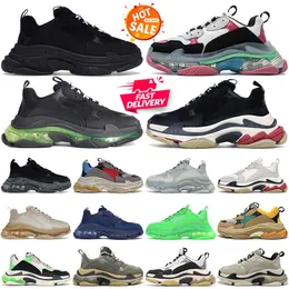 scarpe casual triple s per uomo donna sneakers firmate triple nero bianco grigio rosso rosa blu verde marrone chiaro oreo piattaforma scarpe da ginnastica da uomo Plate-forme corridori all'ingrosso