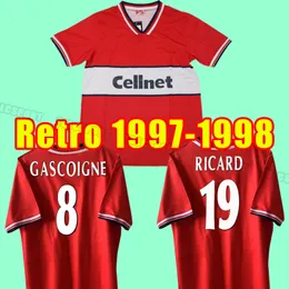 97 98 Middlesbrough FC Retro Soccer Jerseys Classic Vintage Football Shirts Camisetas de Futbol Home Red Tops 1997 1998 Paul Merson Andy Townsend Paul Gascoigne