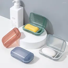 Plates Plastic Travel Soap Box Dish Plate Case Holder Container Wash Shower Home Bathroom Sealed