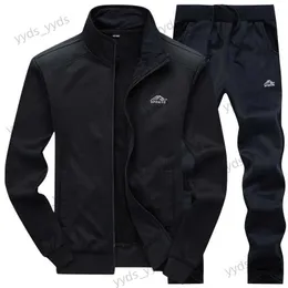 Męskie dresy 2023 Gym Spring Jacket + Spods Casual Tracksuit Men Tracksue Tracksuits Men Poliester Bluza Sportowa Ropa Hombre T231124