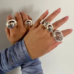 حلقات الفرقة Uworld الفولاذ المقاوم للصدأ Dome Ring 18K PVD مطلي بالماء الملمس الملمس مجوهرات مخصصة للنساء 231123