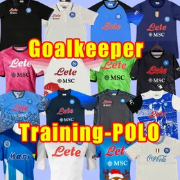 Spelarfans version 23 24 Napoli Soccer Jerseys Lozano Osimhen Zielinski Maglia Rrahmani Maradona 2023 2024 Målvakt Träningsuppsättning Shorts Polo