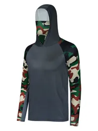 Andra idrottsartiklar Fiske hoodie med mask anti-UV Sunscreen Sun Protection Clothes Fishing Shirt andas Dreable Tork Dry Fishing Jersey 231123