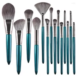 Makeup Brushes With Case 14Pcs Professional Brush Set Foundation Powder Eyeshadow Make Up Christmas Gift
