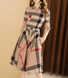 vestidos xadrez vintage para mulheres designer vestido de verão roupas femininas
