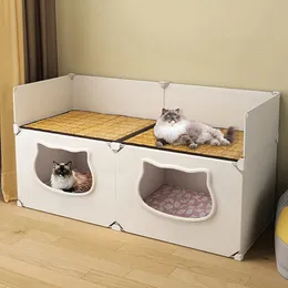 犬小屋ペン猫ベッド取り外し可能な猫の隠れ家