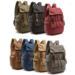 Рюкзак школа для студентов колледжа Travel Travel Naptop Men Men Vintage Canvas рюкзаки простые