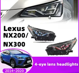 Bilstyling LED-strålkastare för Lexus NX200/NX300 2014-2020 HEAD LAMP DRL Dual Beam Lens Signal Lights Projector