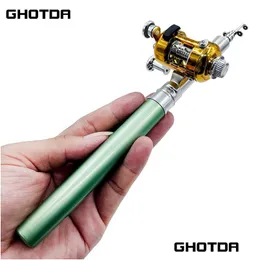 Spinning Rods Fishing Rod Reel Combo Set Mini Telescopic Pocket Pole ADD 220326 Drop Delivery Sports Outdoors Fishing Posts DHWJC