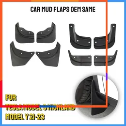 Novos flaps de lama para tesla modelo 3 + highland 2024 modelo y 2021 2022 2023 mudflaps respingo guardas para-lamas dianteiro traseiro protetor