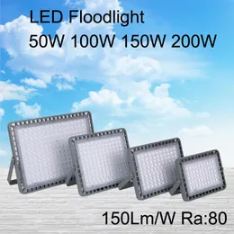 400W 300W 200W 100W LED 투광 조명 150lm/W RA80 시원한 따뜻한 흰색 야외 스포트라이트 마당 정원 램프 오머