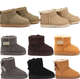 bambini ug boot bambino tasman ii pantofole tazz scarpe da bambino ciabatte in pelliccia di castagno montone shearling classico ultra mini stivale invernale muli slip-on woo ug boots333