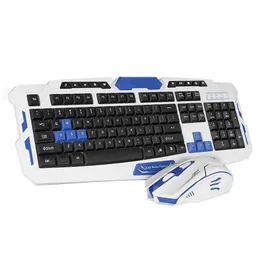 Teclado mouse combos sem fio e slim 2,4 GHz 104 chaves com receptor para jogos de escritório ergonômico 2 peças entrega de gotas de computadores net dh8ys