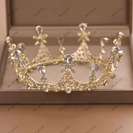 Prenses 2023 Güzel Tavar Şık Gelin Tiaras Aksesuarları Çarpıcı Kristaller İnciler Düğün Tiaras ve Taçlar