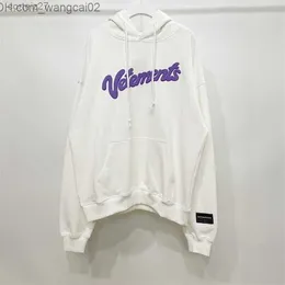 Bluzy Bluzy Bluzy Męskie męskie bluzy męskie bluzy 2023fw siedemnaście umyć różowy Vetements Hoodie Mężczyzn Kobiety ma szczęście za vintage, oversizezed pullover b2vm