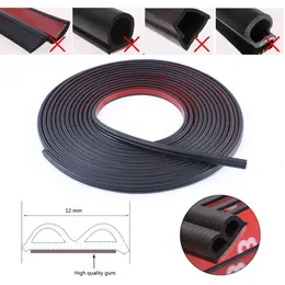 New Car Stickers B Type Car Door Seal Strips Noise Weatherstrip Rubber Insulation Windproof For Door Edge Head Front Cover Trunk