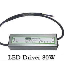 Driver de LED Transformadores de iluminação de 80w Tensão de entrada à prova d'água AC85-265V Saída DC27-40V Corrente constante 2400mA Fonte de alimentação LED A295F